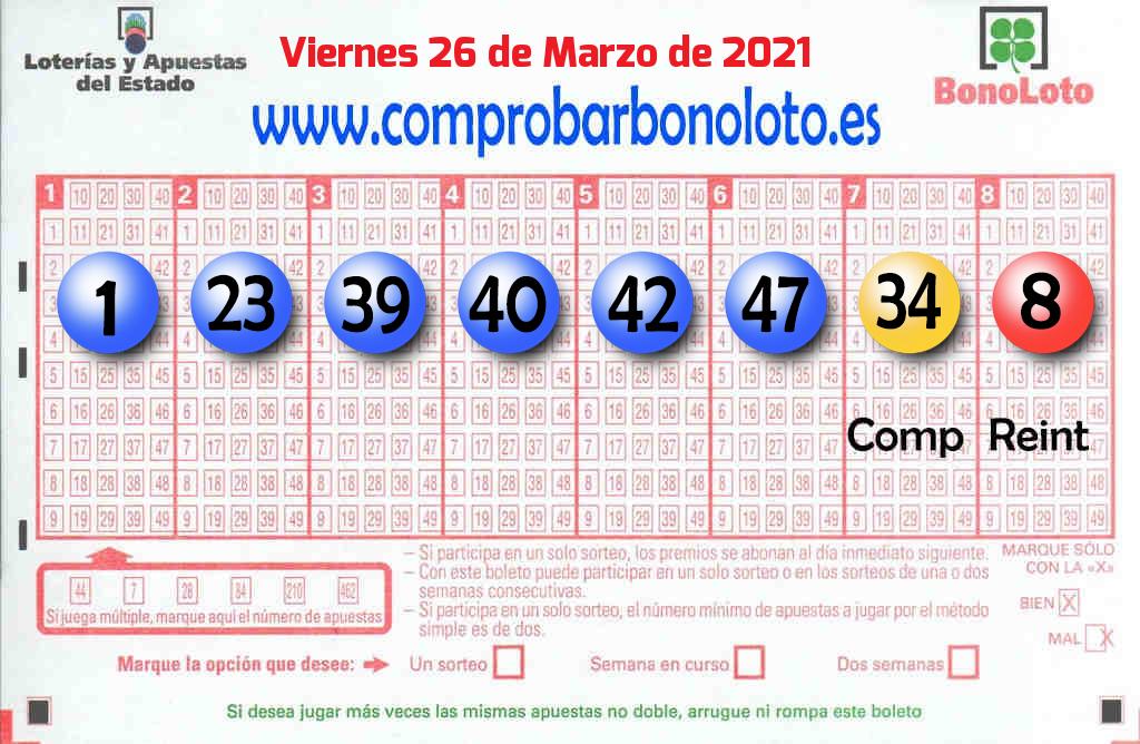 Bonoloto Comprobar del 2021-03-26
