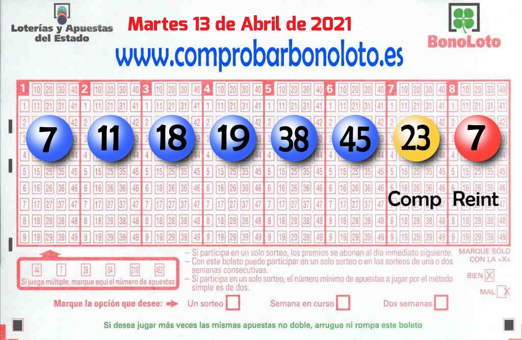Bonoloto Comprobar del 2021-04-13