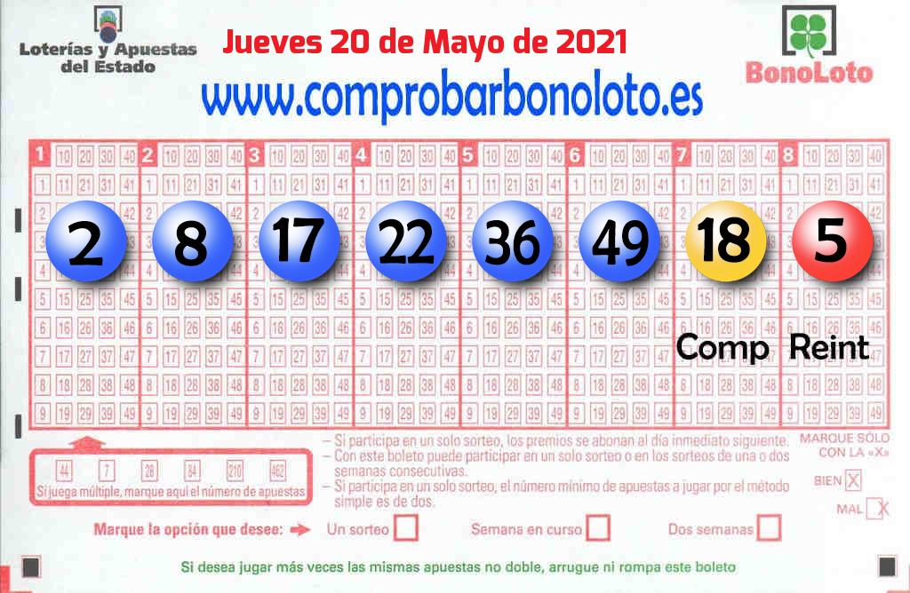 Bonoloto Comprobar del 2021-05-20