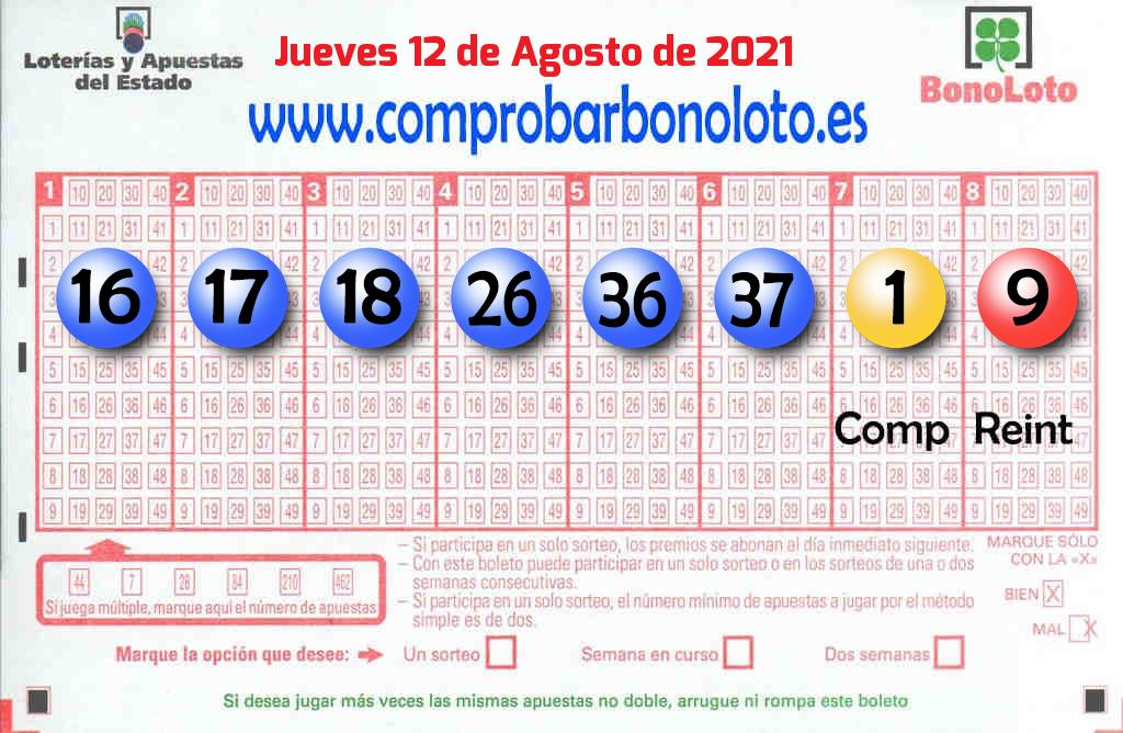 Bonoloto Comprobar del 2021-08-12