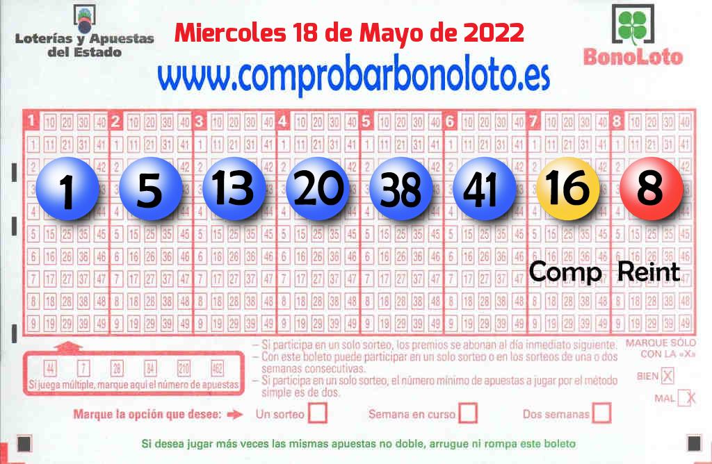 Bonoloto Comprobar del 2022-05-18