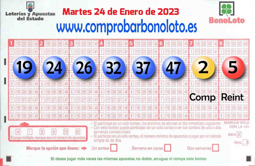 Bonoloto Comprobar del 2023-01-24