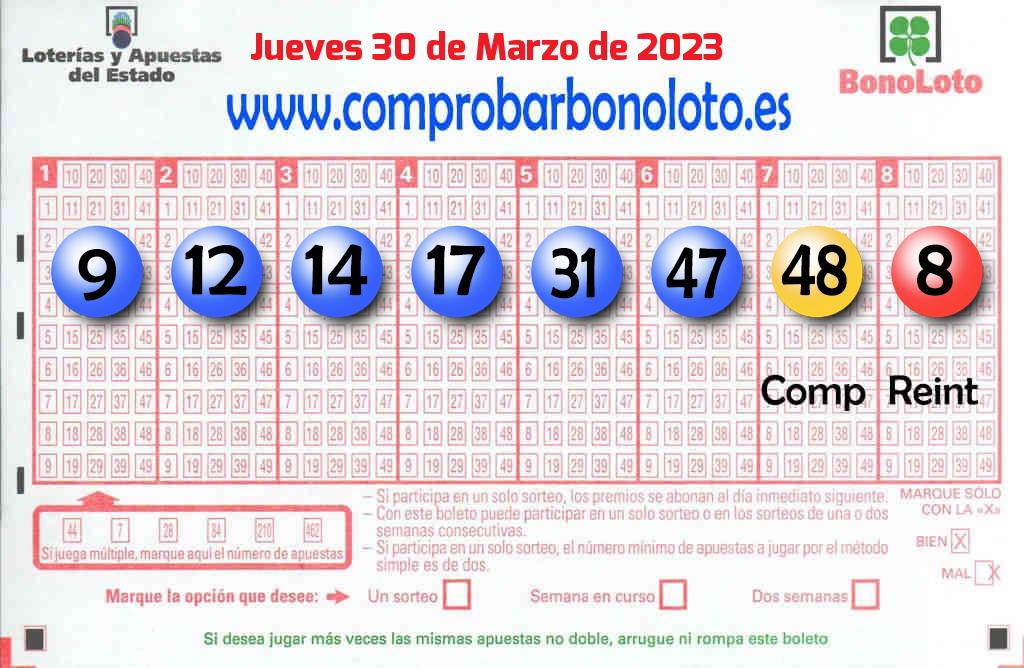 Bonoloto Comprobar del 2023-03-30