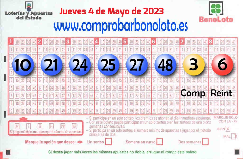 Bonoloto Comprobar del 2023-05-04