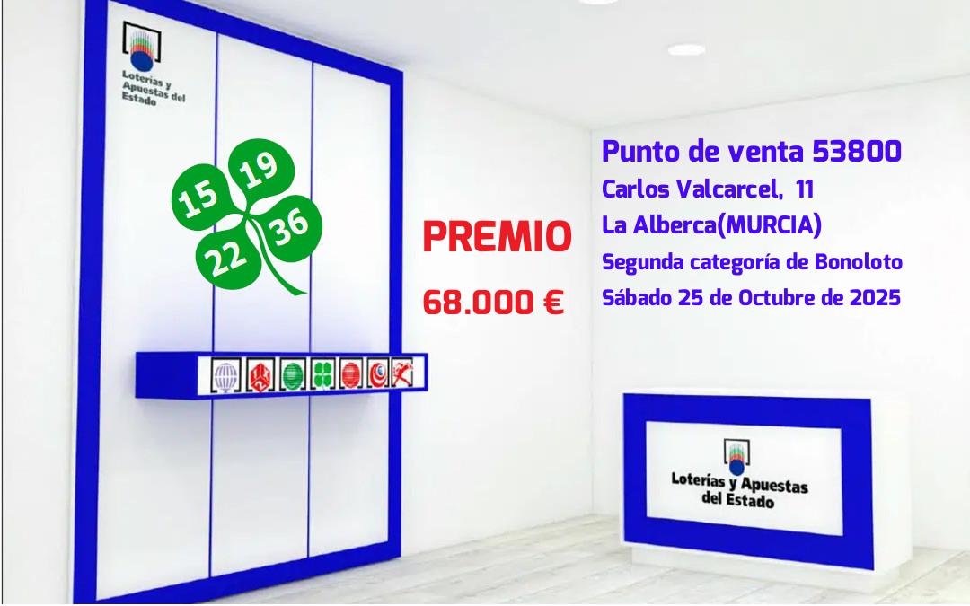 La Bonoloto del Sábado reparte 68.000 euros en La Alberca. 25 de octubre Imagen de la noticia 2 de la bonoloto de hoy